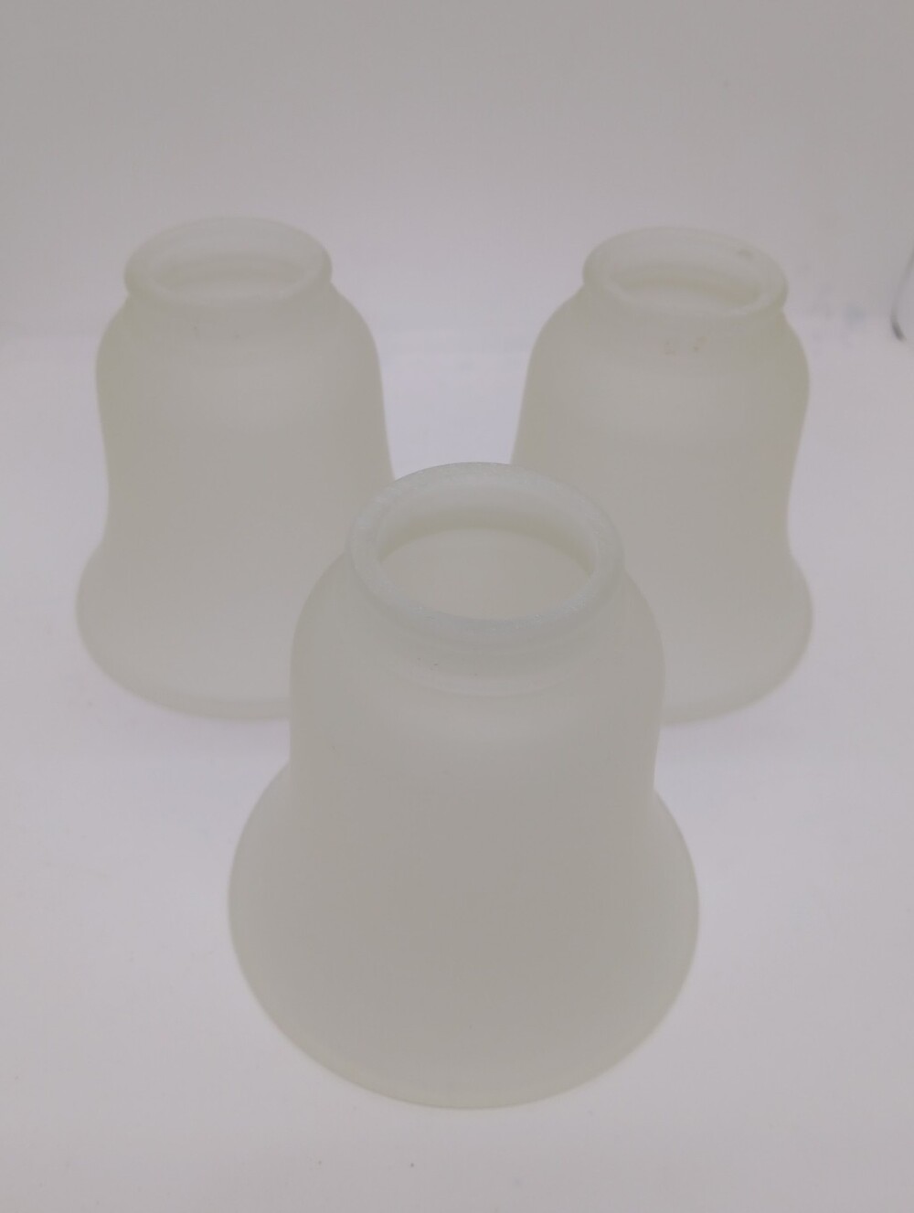 Set of 3 Frosted Glass Ceiling Fan Light Shades | Bell Tulip Replacement Covers